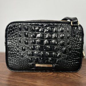 BRAHMIN Crocodile-Embossed Crossbody Bag